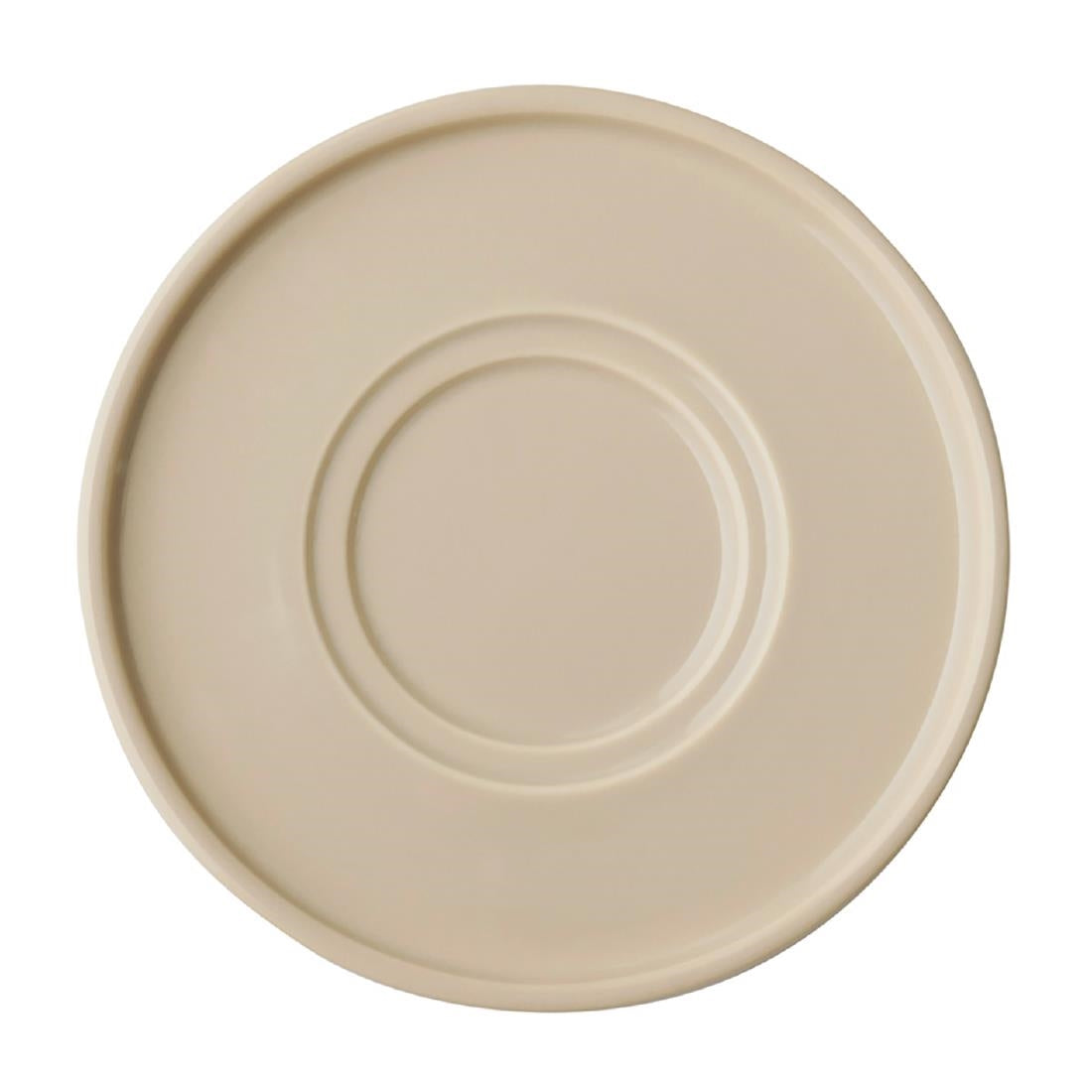 APS THE GRID Porcelain Saucers Sand 160mm (6 Pack)
