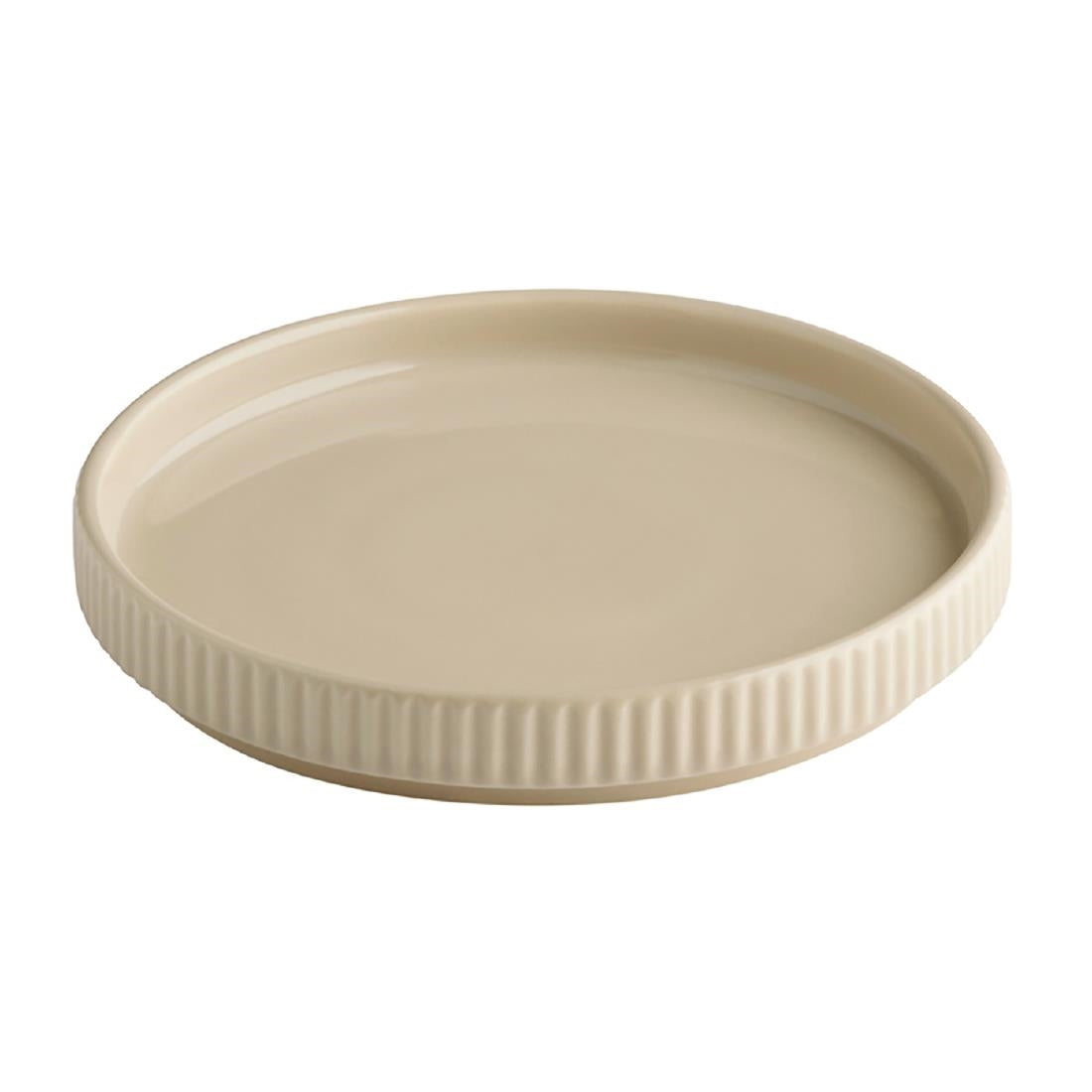 APS THE GRID Porcelain Plates Sand 160mm (6 Pack)