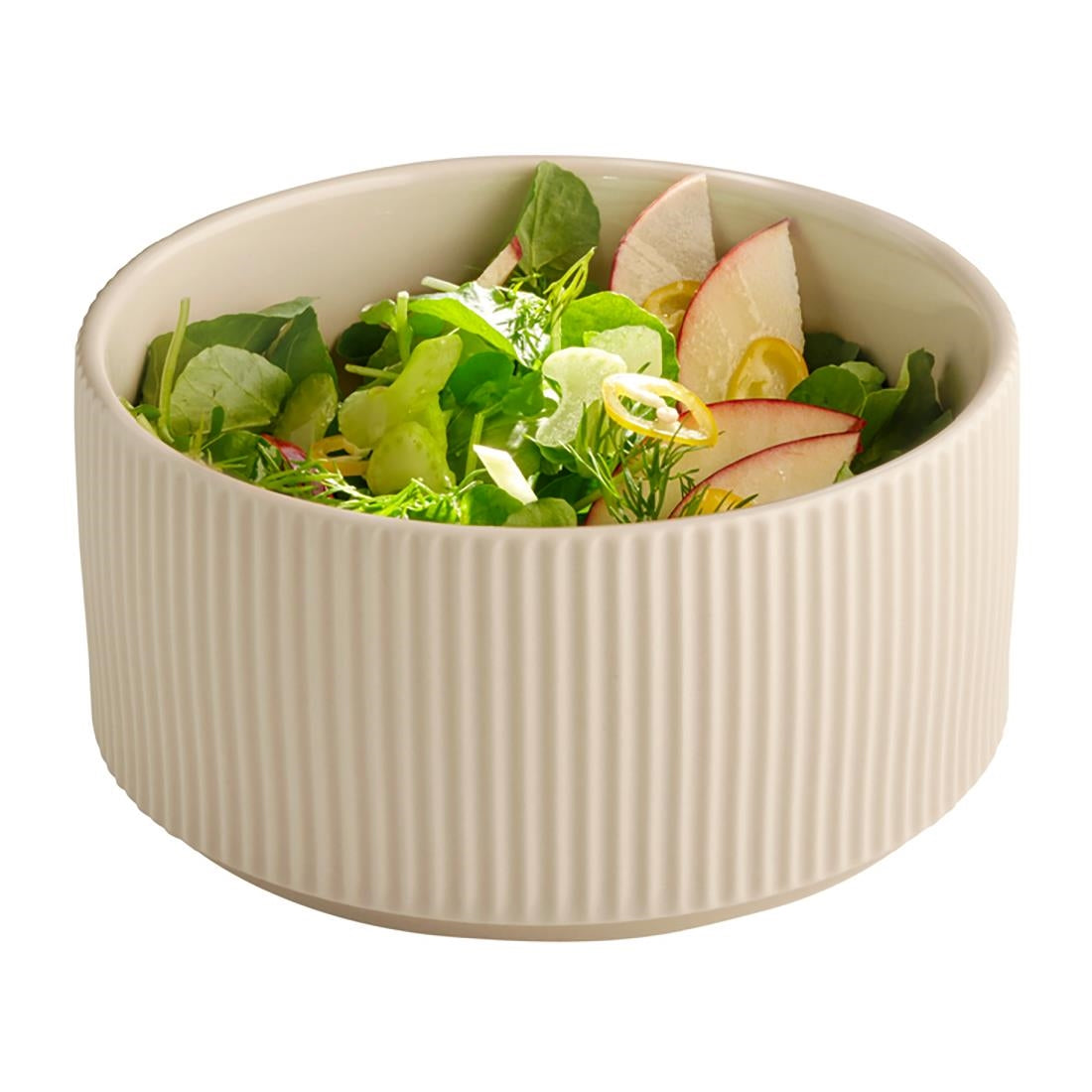 APS THE GRID Porcelain Bowls Sand 1.6Ltr (6 Pack)