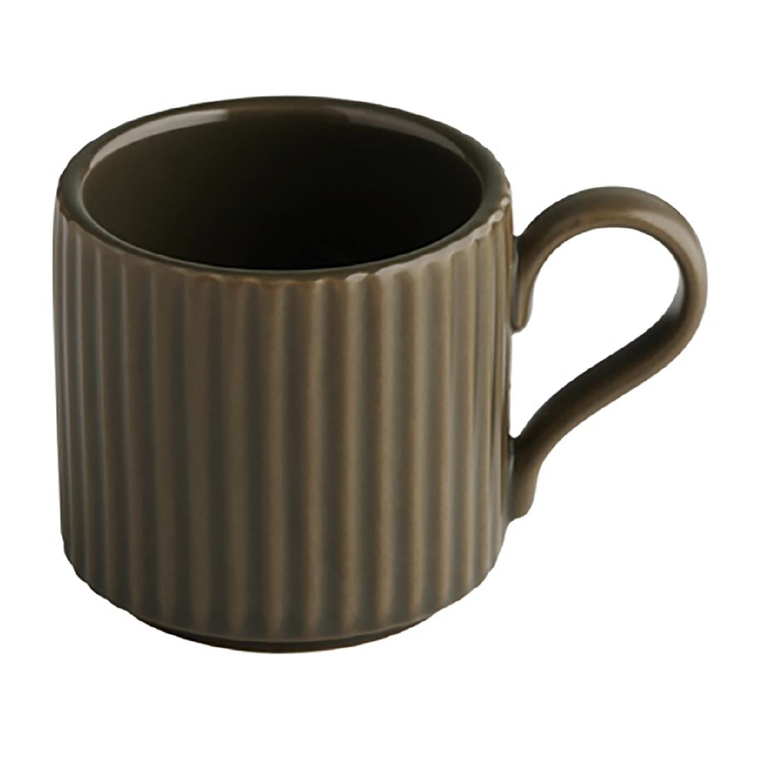 APS THE GRID Porcelain Espresso Cups Brown 80ml (6 Pack)