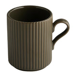 APS THE GRID Porcelain Coffee Mugs Brown 240ml (6 Pack)