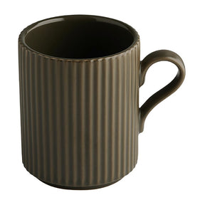 APS THE GRID Porcelain Coffee Mugs Brown 240ml (6 Pack)