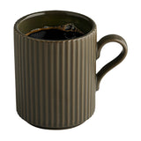 APS THE GRID Porcelain Coffee Mugs Brown 240ml (6 Pack)