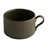 APS THE GRID Porcelain Cappuccino Cups Brown 200ml (6 Pack)