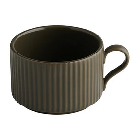 APS THE GRID Porcelain Cappuccino Cups Brown 200ml (6 Pack)