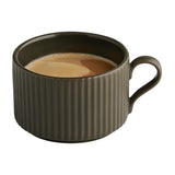 APS THE GRID Porcelain Cappuccino Cups Brown 200ml (6 Pack)
