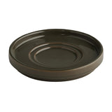 APS THE GRID Porcelain Espresso Saucers Brown 125mm (6 Pack)