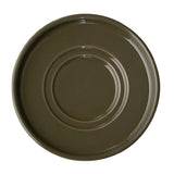 APS THE GRID Porcelain Espresso Saucers Brown 125mm (6 Pack)