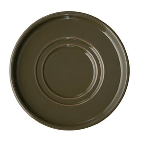 APS THE GRID Porcelain Espresso Saucers Brown 125mm (6 Pack)
