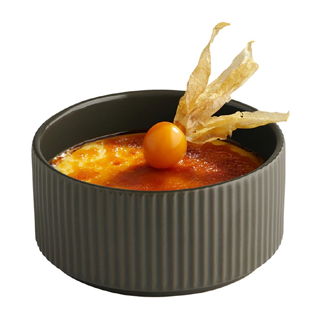 APS THE GRID Porcelain Bowls Brown 350ml (6 Pack)