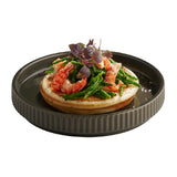 APS THE GRID Porcelain Plates Brown 140mm (6 Pack)