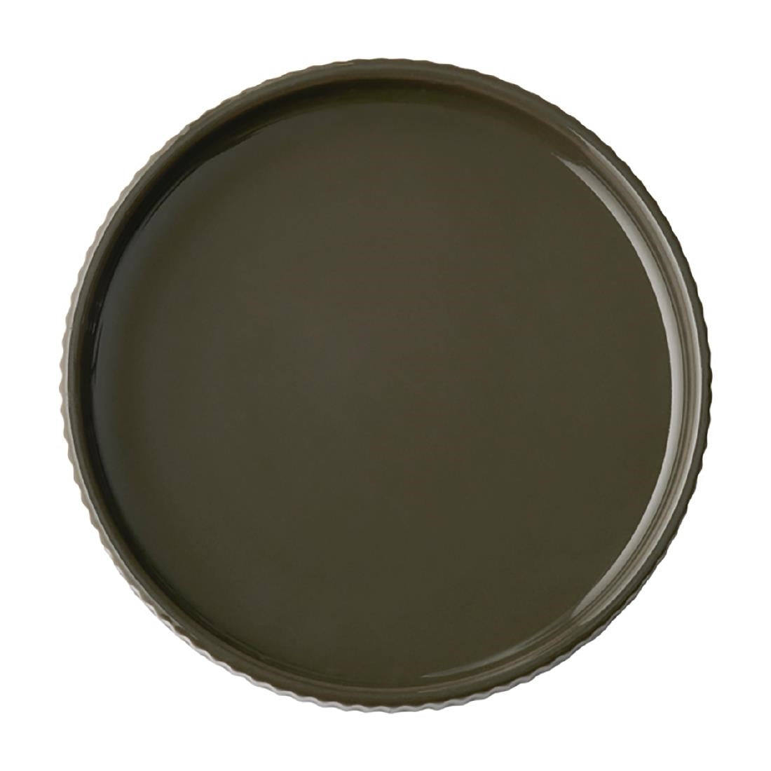APS THE GRID Porcelain Plates Brown 140mm (6 Pack)