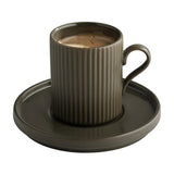 APS THE GRID Porcelain Saucers Brown 160mm (6 Pack)