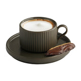 APS THE GRID Porcelain Saucers Brown 160mm (6 Pack)