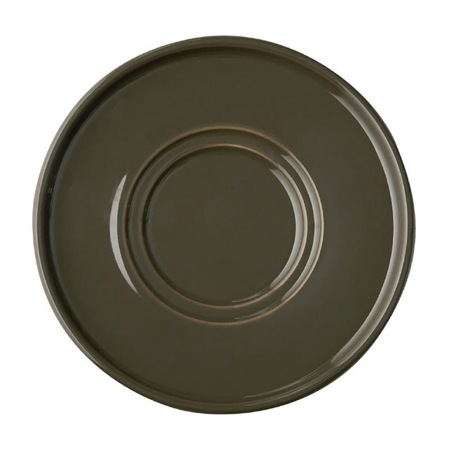 APS THE GRID Porcelain Saucers Brown 160mm (6 Pack)