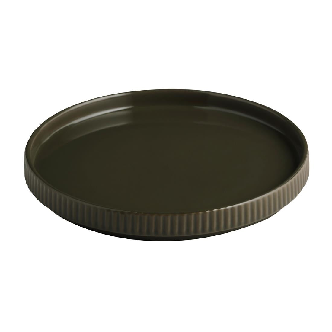 APS THE GRID Porcelain Plates Brown 200mm (6 Pack)