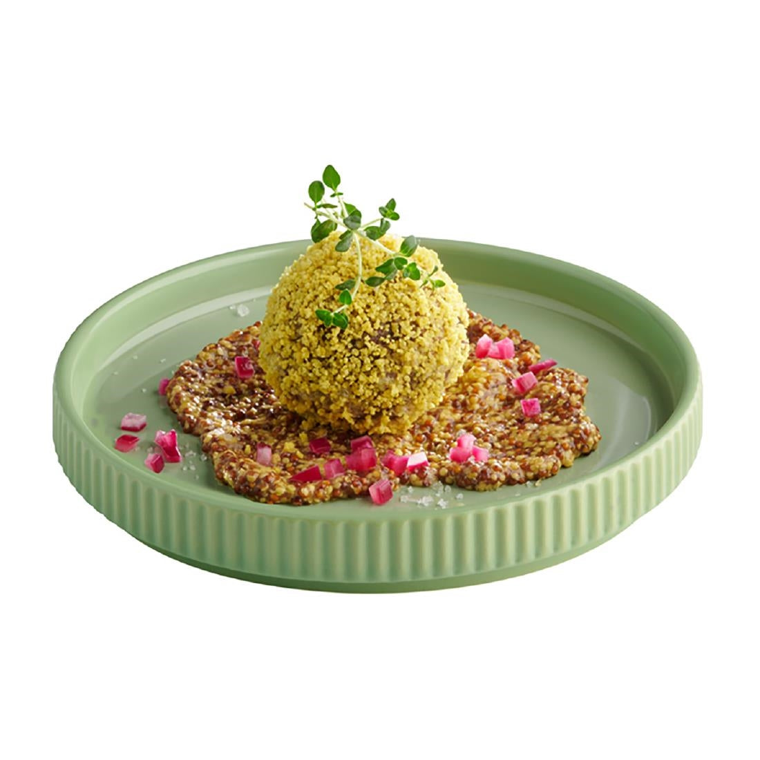 APS THE GRID Sage Porcelain Plates 160mm (6 Pack)