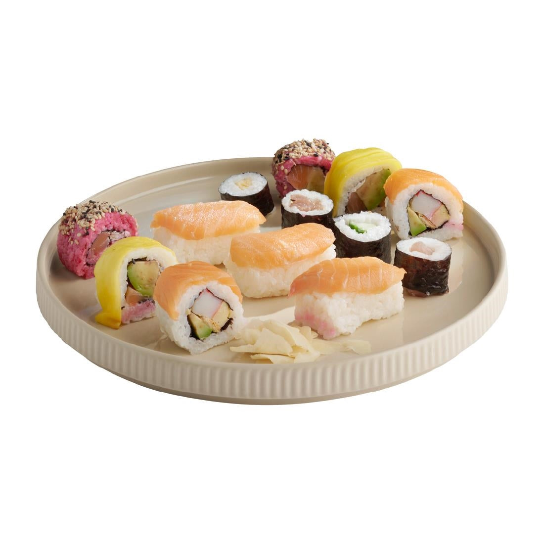 APS THE GRID Porcelain Plates Sand 260mm (3 Pack)