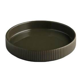 APS THE GRID Porcelain Walled Plates Brown 200mm (3 Pack)