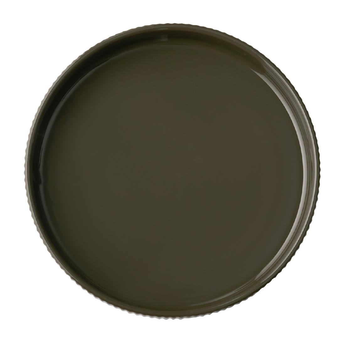 APS THE GRID Porcelain Walled Plates Brown 200mm (3 Pack)
