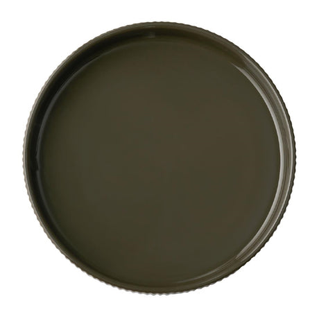 APS THE GRID Porcelain Walled Plates Brown 200mm (3 Pack)