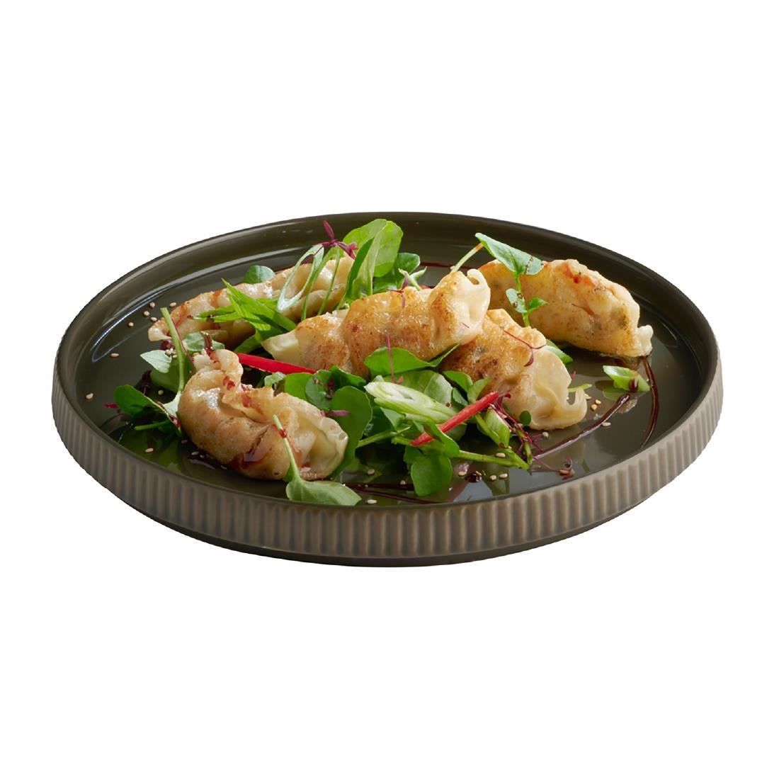 APS THE GRID Porcelain Plates Brown 230mm (3 Pack)