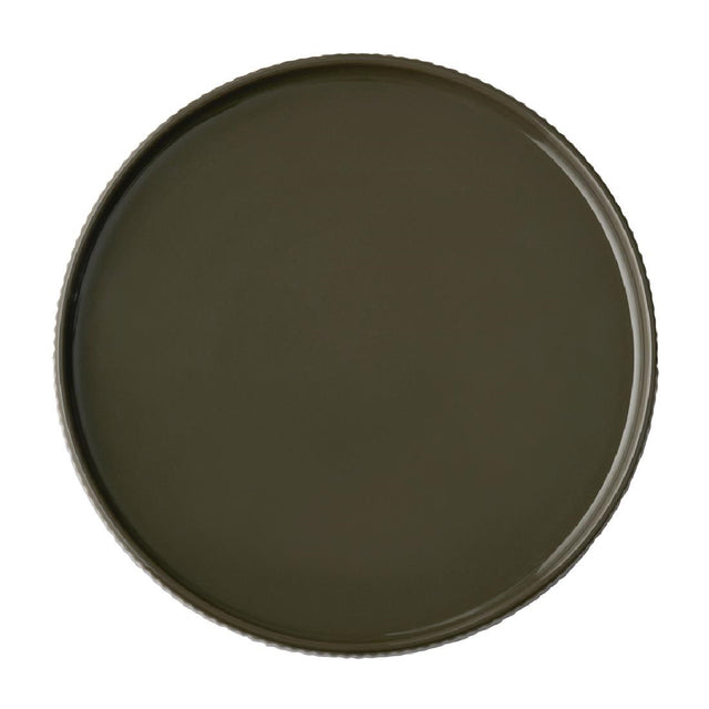 APS THE GRID Porcelain Plates Brown 230mm (3 Pack)