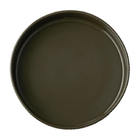 APS THE GRID Porcelain Walled Plates Brown 230mm (3 Pack)