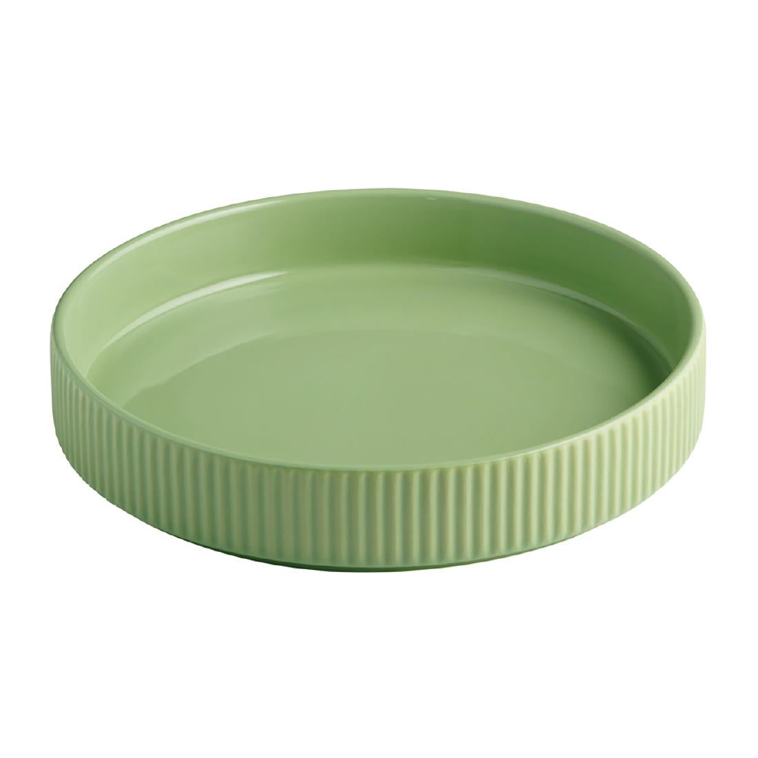 APS THE GRID Porcelain Walled Plates Sage 200mm (3 Pack)