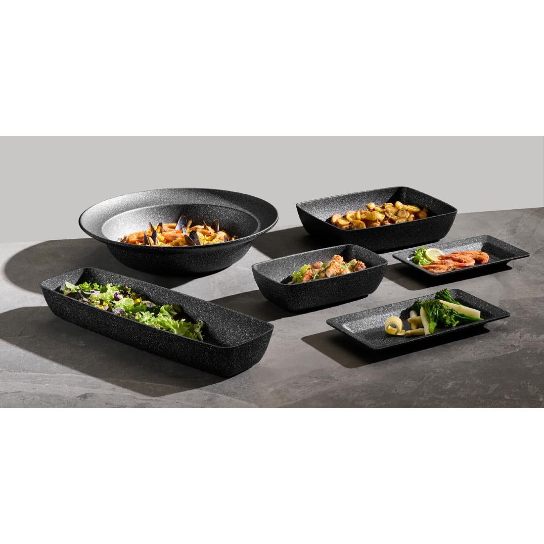APS FROSTFIRE Black & Silver Non-Stick Tray GN 1/3 325x176mm