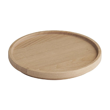 APS THE GRID Lacquered Oak Wood Plate 140mm