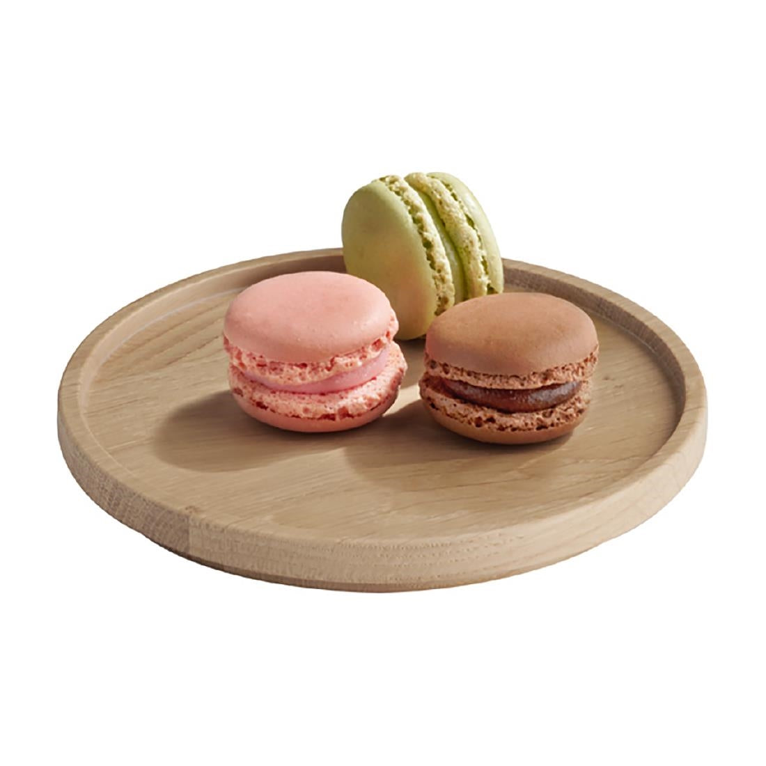 APS THE GRID Lacquered Oak Wood Plate 140mm