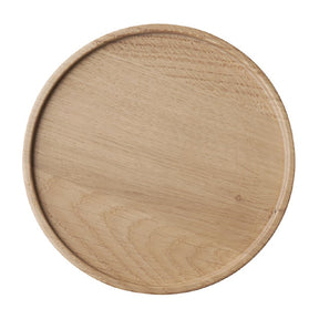 APS THE GRID Lacquered Oak Wood Plate 140mm