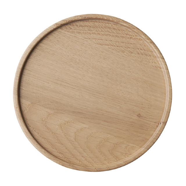APS THE GRID Lacquered Oak Wood Plate 140mm