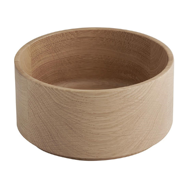 APS THE GRID Lacquered Oak Wood Bowl 140mm