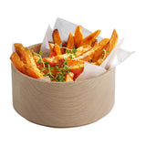 APS THE GRID Lacquered Oak Wood Bowl 140mm