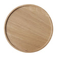 APS THE GRID Lacquered Oak Wood Plate 160mm