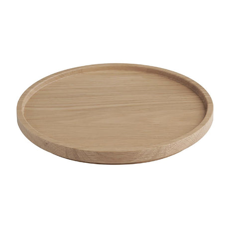 APS THE GRID Lacquered Oak Wood Plate 160mm