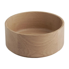 APS THE GRID Lacquered Oak Wood Bowl 160mm