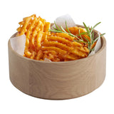APS THE GRID Lacquered Oak Wood Bowl 160mm