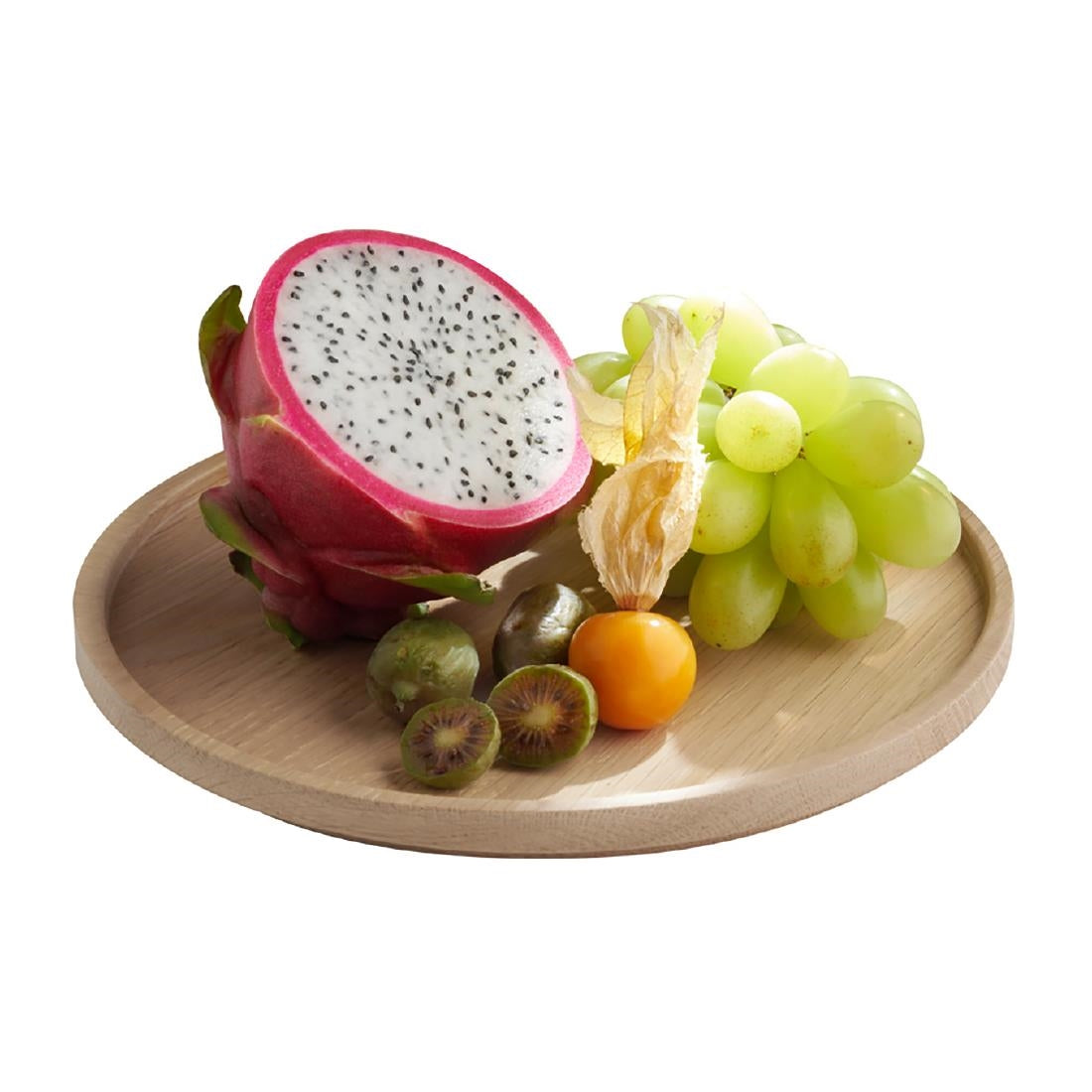 APS THE GRID Lacquered Oak Wood Plate 200mm