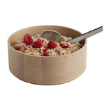 APS THE GRID Lacquered Oak Wood Bowl 200mm