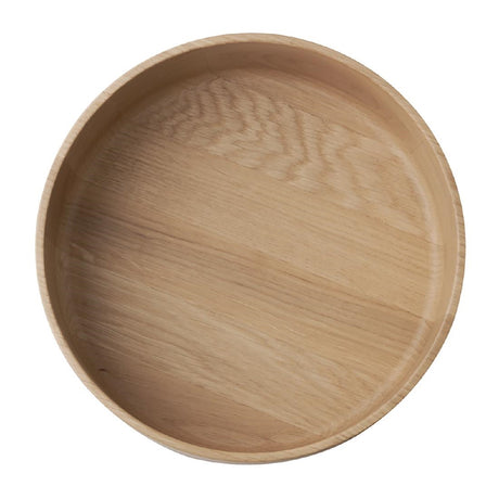 APS THE GRID Lacquered Oak Wood Bowl 200mm