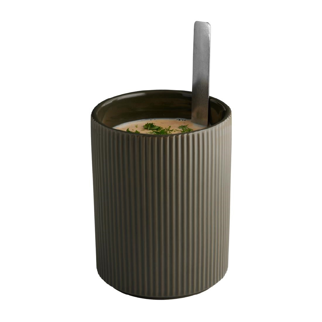 APS THE GRID Porcelain Dressing Pot Brown 1.3Ltr