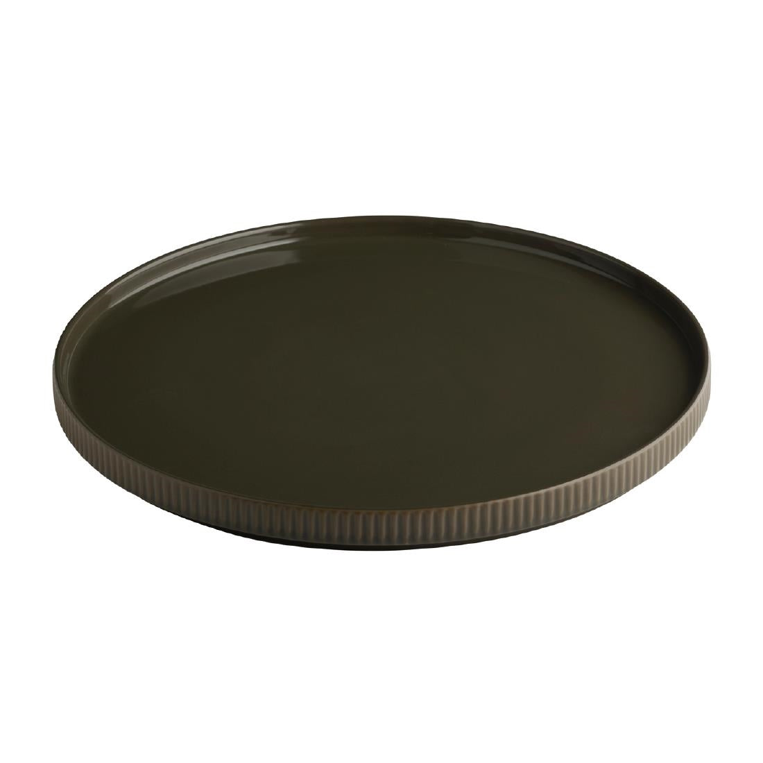 APS THE GRID Porcelain Plate Brown 320mm