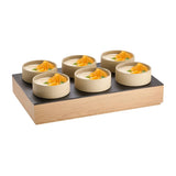 APS THE GRID Natural Slate Tray with 6 Holes GN 1/1 530x325mm