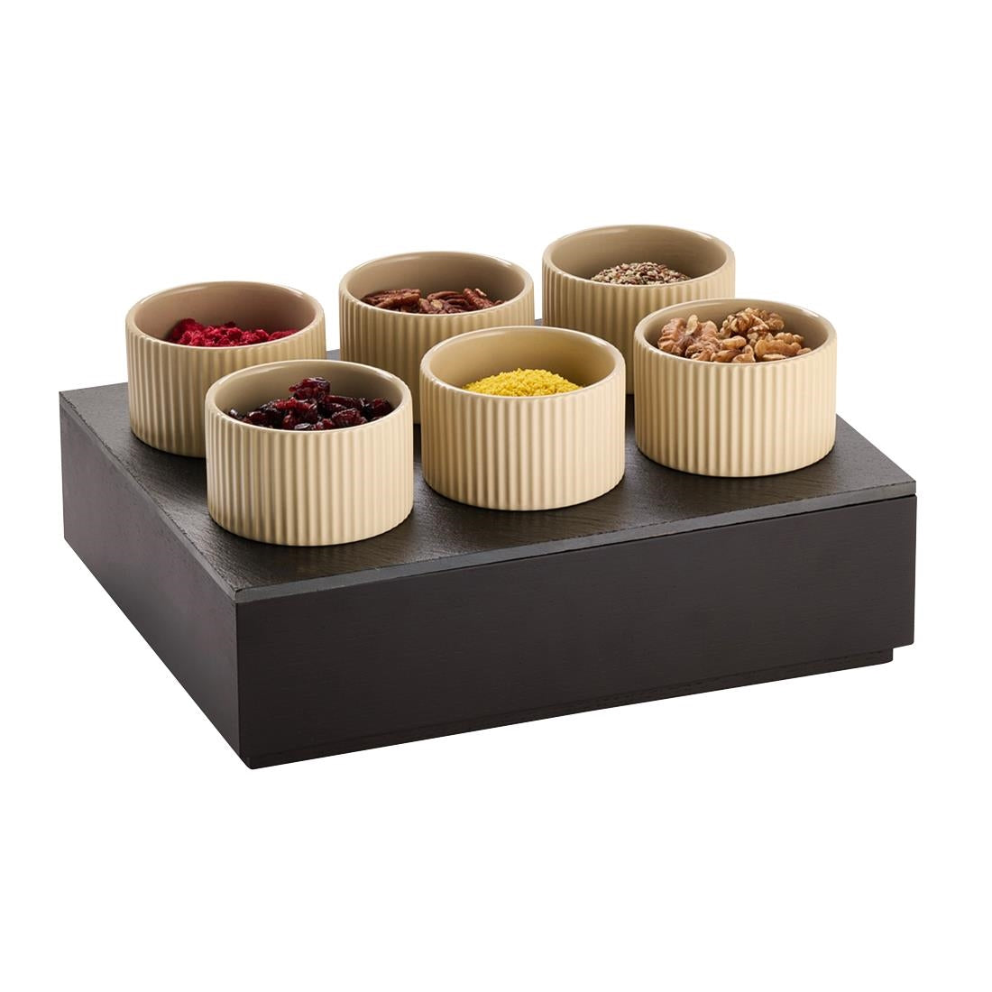 APS THE GRID Natural Slate Tray with 6 Holes GN 1/2 325x265mm
