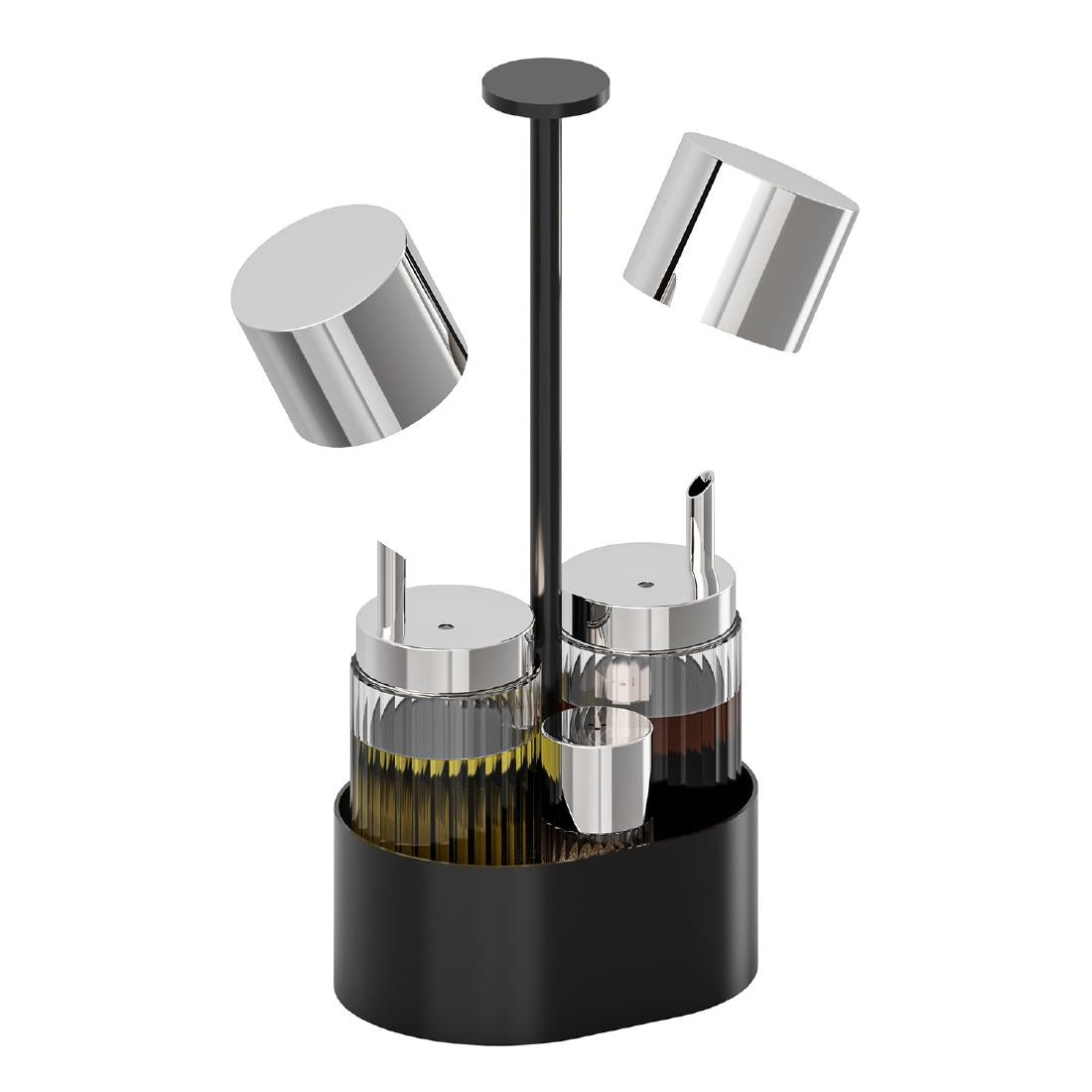 APS THE GRID Stainless Steel Cruet Black 145x105x300mm
