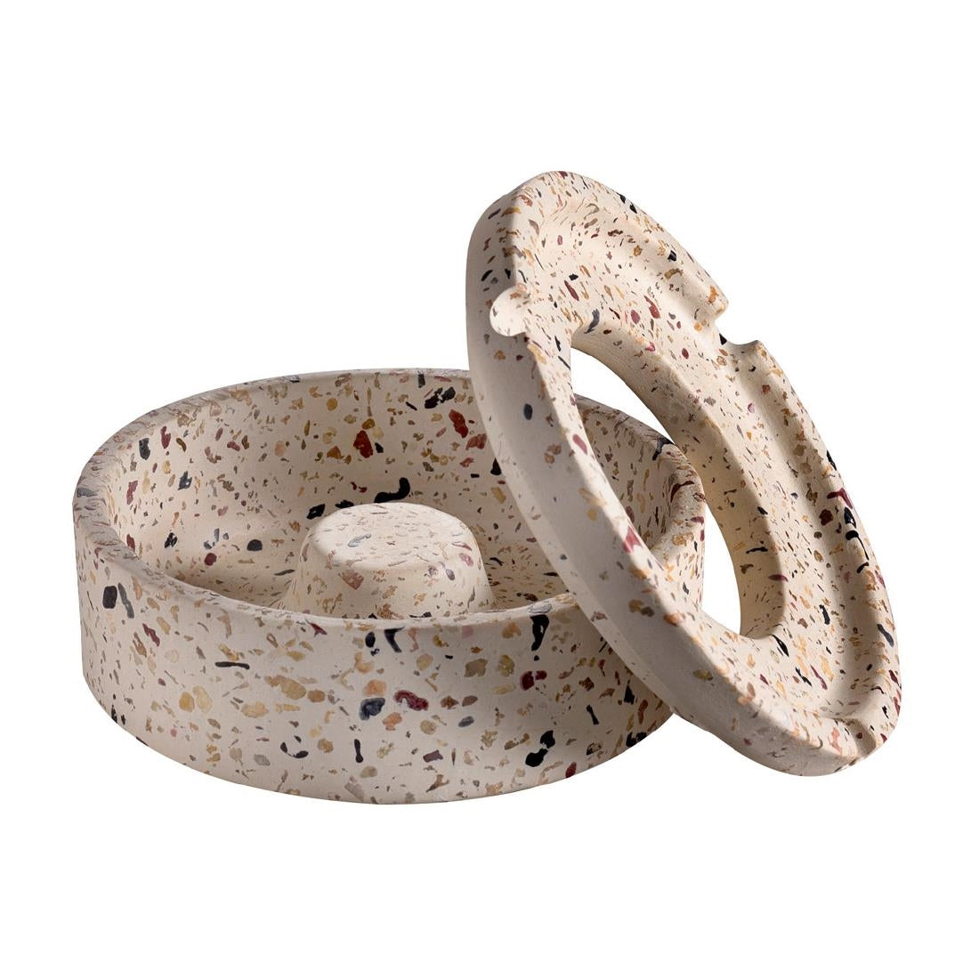 APS TERRAZZO Wind Ashtray Concrete 105mm