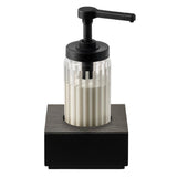 APS DISPENSA Glass Dosing Dispenser Transparent & Grey 1Ltr